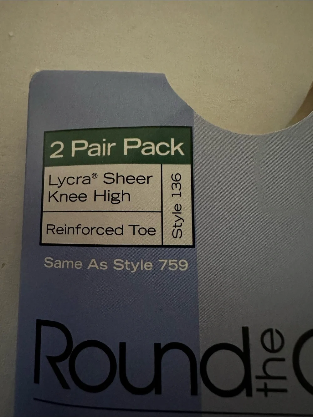Vintage Round The Clock Silky Sheer Knee Highs Bare Beige